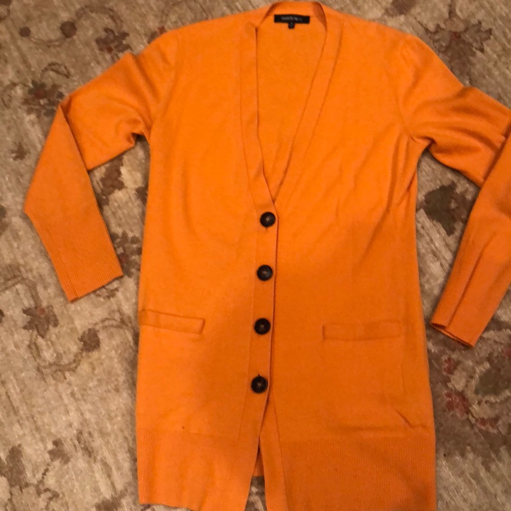 Cashmere tangerine cardigan